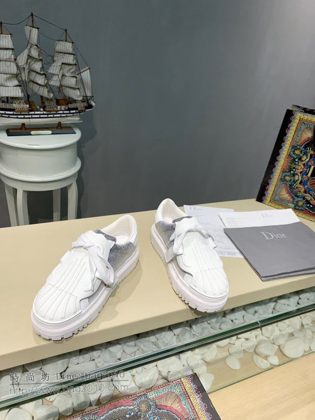 DIOR女鞋 迪奧2021專櫃新款魔術貼鞋舌運動鞋 Dior拼接增高運動鞋  naq1543